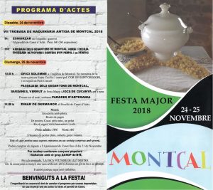 Cartell Festa Major Montcal 2018