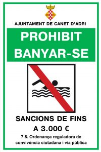 Cartell prohibit banyar-se