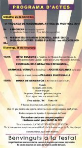 Festa Major Montcal 2017. Programa d'actes